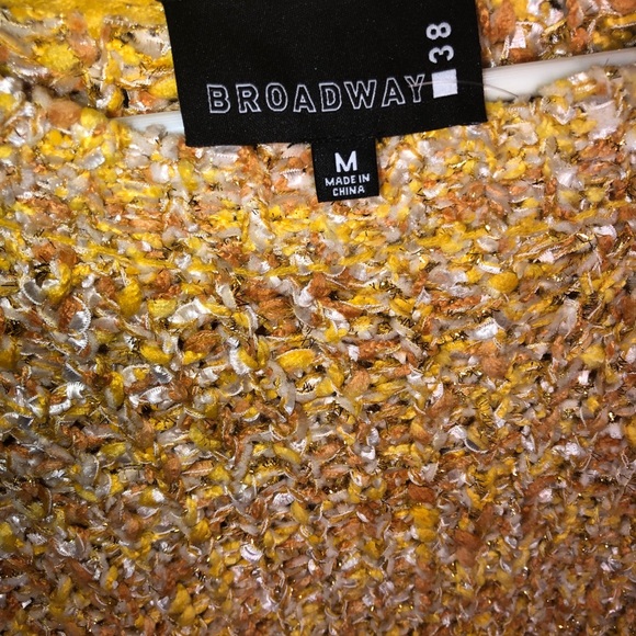 Broadway Yellow Tweed Sweater - Picture 2 of 3